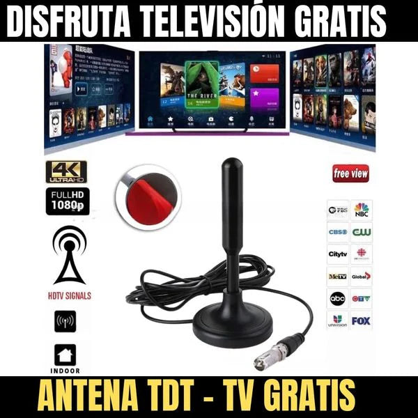 ¡Disfruta de TV HD en 4K sin Interrupciones! Antena HDTV 📡 + ENVÍO GRATIS 🚚